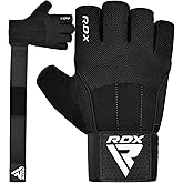 RDX Workout Gloves, 15-Inch Long Support Strap Anti Slip Palm Protection with 3 Wrist Alignment Plates, Powerlifting Deadlifting Bodybuilding Gym Fitness, Weight Lifting Exercise Training, Men Women
