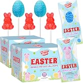 100 Pack Easter Lollipops &ndash; Individually Wrapped Bunny &amp; Egg Suckers &ndash; Strawberry, Tutti Frutti Delicious Flavors &ndash; Bulk Holiday Suckers Great Use, For Kids, Party Favor, Classrooms Partys, Goodie Bags