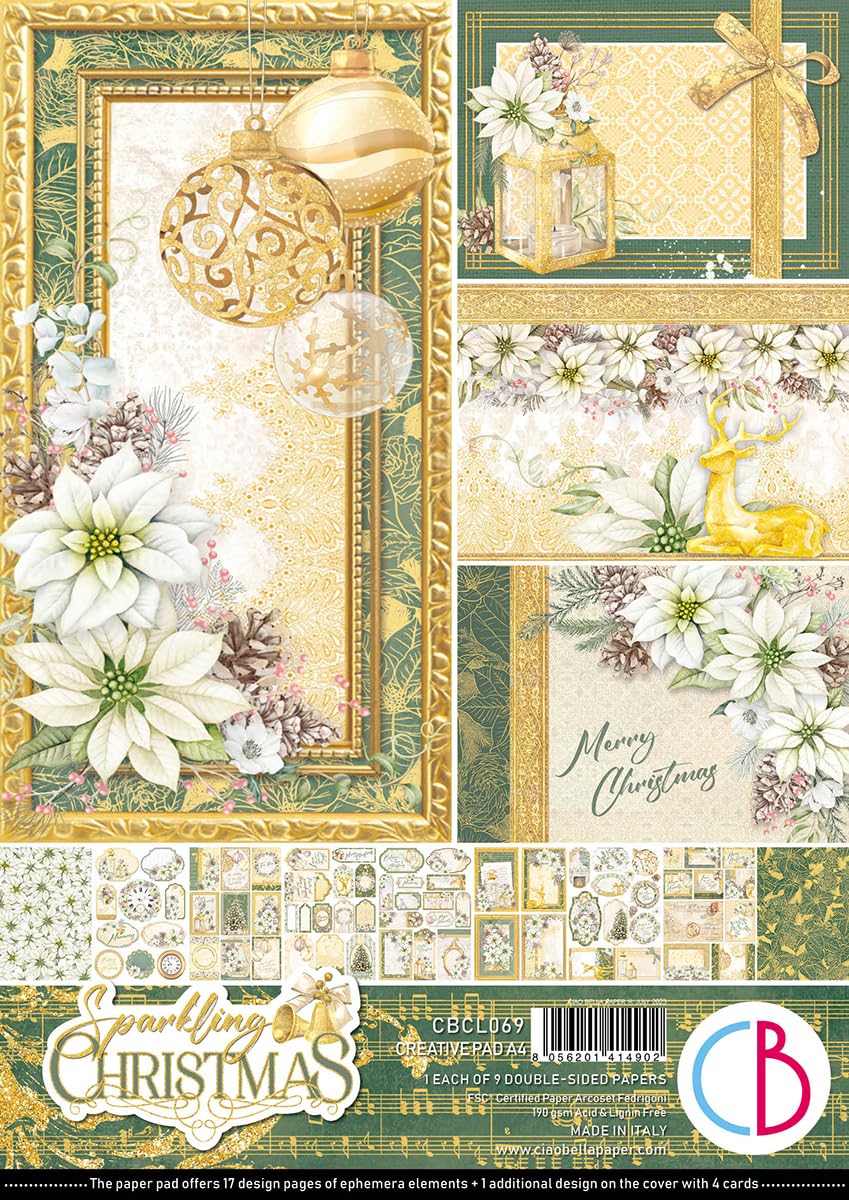 Ciao Bella Sparkling Christmas A4 Creative Pad