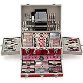 Pure Vie All-in-One Holiday Gift Makeup Set Cosmetic Essential Starter Bundle Include Eyeshadow Palette Lipstick Concealer Blush Mascara Eyeliner Face Powder Lipgloss Brush - Makeup Full Kit for Women