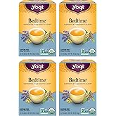 Yogi Tea Bedtime Tea - 16 Tea Bags per Pack (4 Packs) - Chamomile 
Passionflower Herbal Tea Blend - Tea to Support a Good Ni