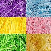 Uptotop 12oz 6 Colors Crinkle Cut Paper Shred Filler for Gift Wrapping Basket Filling, Easter, Valentine's Day, Birthday, Christmas, Thanksgiving, Wedding, Mother's Day(12 oz)