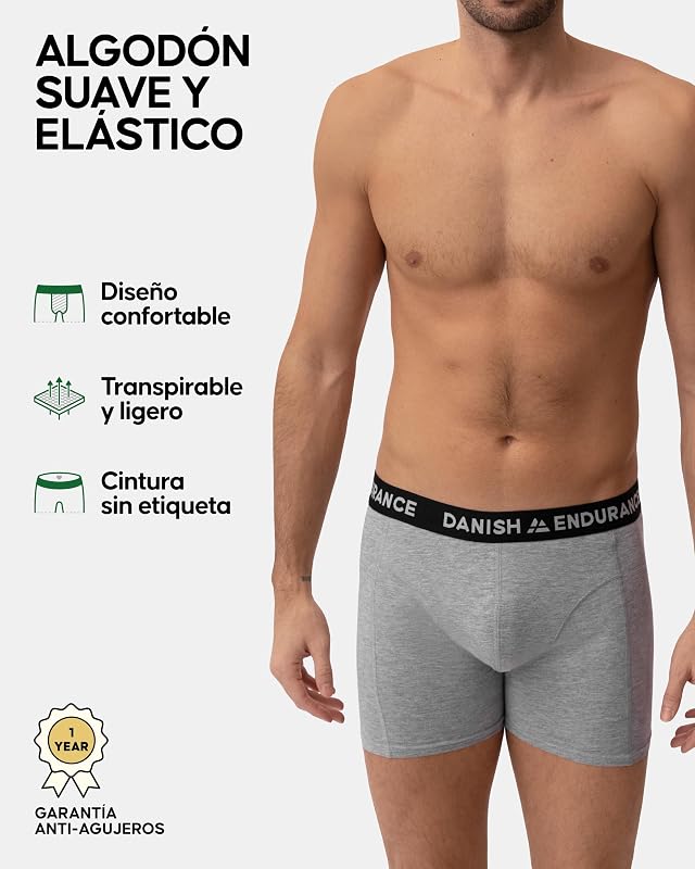 Calzoncillos Hombre, Algodón, 3 y 10 Pack MC (4xAzul Marino, 3xAzul Marino/Bordeaux, 3xGris/Azul Marino) L