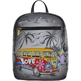 Anna by Anuschka Hand Painted Women&rsquo;s Genuine Leather Medium Backpack
