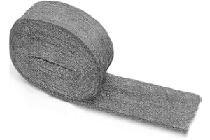 BLOSY Steel Wool 0000 Roll 10ft, Grade #0000 Fine, Multifunctional Fill Fabric DIY Kit, Block Holes Gaps, Finish, Polishing & Cleaning