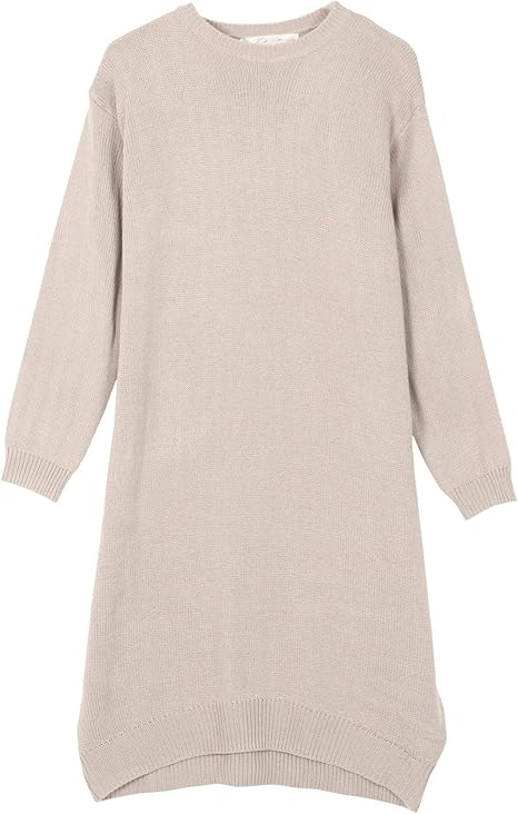 Amazon 神戸レタス 2点セット レイヤードニットワンピース E2652 フリー ベージュ ワンピース チュニック 通販