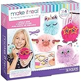 Make It Real DIY Cuddle Mob Kit - Create 4 Adorable Pom Pom Characters with 36 Pieces - All-in-One Arts &amp; Crafts Set for Tweens &amp; Girls - Fun, Skill-Building Craft for Kids Ages 8+ Creative Gift