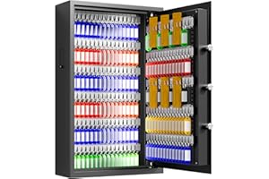 172-Key Electronic Key Safe Lock Box, Anti-Theft Deposit Slot & Key Retrieval Tags, Wall-Mount Key Cabinet for Home & Offic(5