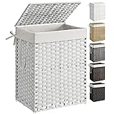 SONGMICS Laundry Hamper with Lid, 23.8 Gallon