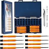 Precision Screwdriver Set with Magnetic Tips, 8-in-1 Multi-Function Screwdrivers, 4-in-1 Magnetic Mini Screwdriver, Tweezers, Storage Case, Mini Repair Tool Kit for Electronics, Watches, Eyeglasses