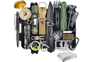 LAUFARY Survival Kits 30 in 1, Christmas Birth Day Gift for Men Women Adventure Lovers, Survival Gear and Equipment, Camping Accessories, Cool Gadgets, Camping, Fishing, Hunting, Adventure.