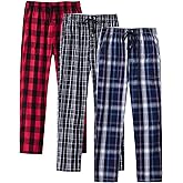 MoFiz Men's Pajama Pants Ultra Lightweight Pjs Bottoms Sleepwear Bottom Pants with Pocket Drawstring 3-Pack