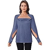 Deyeek Chemo Shirts for Port Access Women Long Sleeve Shoulder Post Surgery Shirt Dialysis Sweatshirts with Arm Zipper