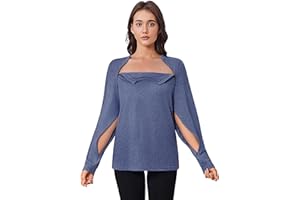 Deyeek Chemo Shirts for Port Access Women Long Sleeve Shoulder Post Surgery Shirt Dialysis Sweatshirts with Arm Zipper