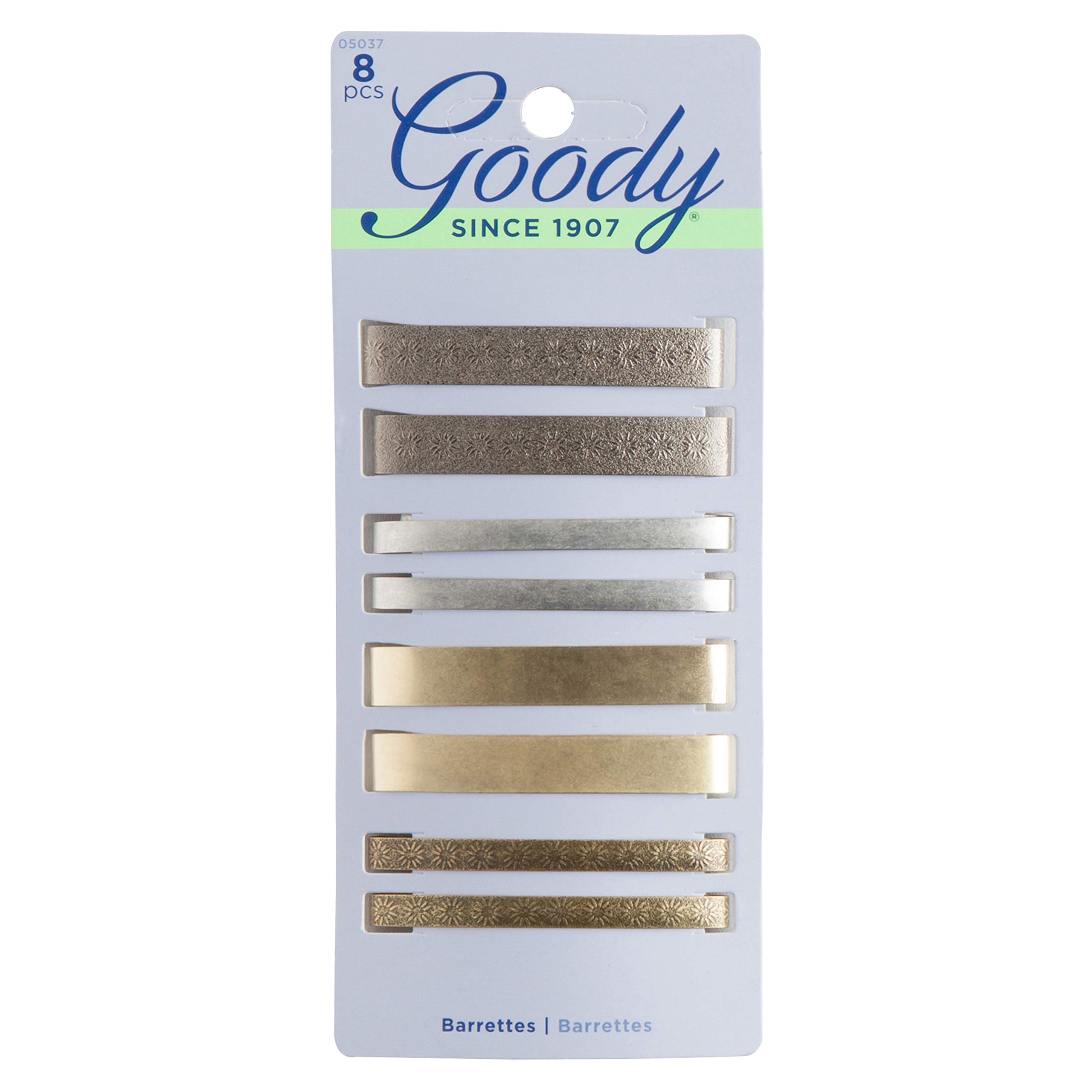 Goody Hair Barrettes, Assorted Metallics, 8Count (1942401) Buy Online
