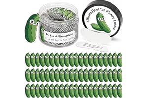 Netholid Pickle Affirmations Cards in A Jar, 60 Positive Daily Affirmations, Inspirational Gifts for Pickle Lover Women Men (Pickle, 60PCS)