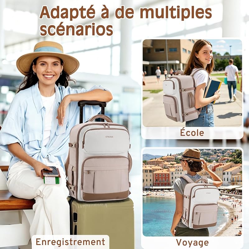 Sac Cabine Bag Ryanair 40x30x20, 24L Sac a Dos Voyage Cabine Avion — photo 6 sur 6