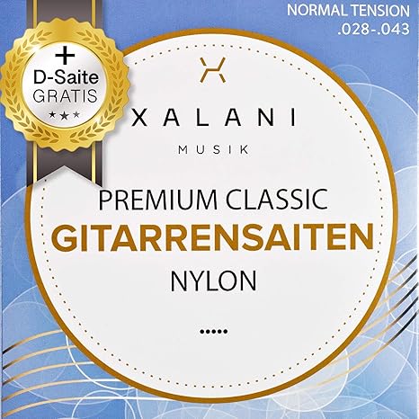 XALANI Gitarrensaiten Konzertgitarre I ? Extra D-Saite Gratis ? I Nylon Saiten Set für Klassische Gitarre und Akustikgitarre