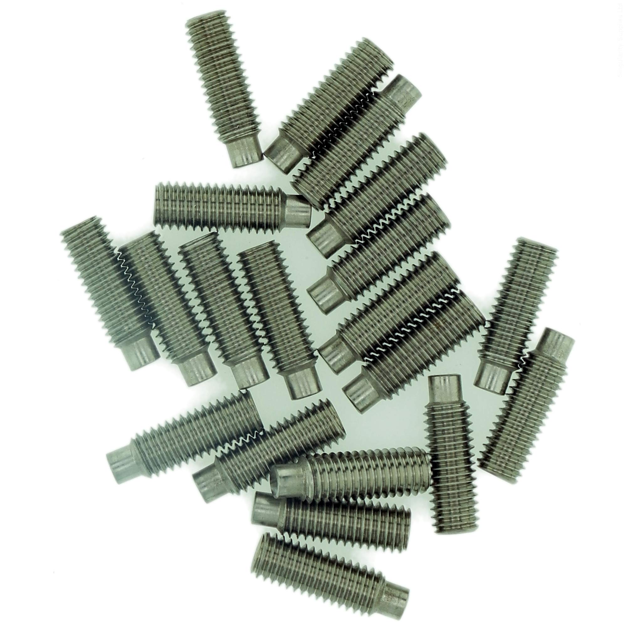 M3 (3mm x 16mm) Hex Socket Grub Screw (Dog Point) - Stainless Steel (A2) (Pack of 20)