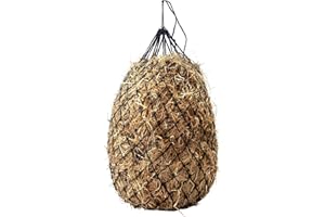 B BLOOMOAK Bloomoak Slow Feed Hay Net for Horses, 40" Hay Bag with 1 inch Hole for Horse and Goat, Heavy Duty PE,Easy Fill with Rings…