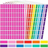 YSHIHE Colored Labels,1in x 3/8in(25 x 10mm) Adhesive Labels,12 Colors Color Coding Labels,Removable Stickers - 4992 Pack