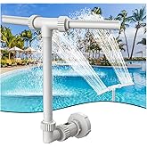 Klleyna Water-Fountain Dual Spray Swimming-Pool-Accessories - Upgrade Above/Inground Waterfall Cooler, Adjustable 2 in 1 Nozzle, High Pressure Pond Aerator, Garden Sprinkle Feature Outdoor D&eacute;cor