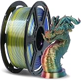 FLASHFORGE Silk Tri-Color Filament, Red, Yellow and Blue 3 in 1 Coextrusion Silk PLA Filament 1.75mm, 3D Printer Filament Color Change 1kg(2.2lbs) Spool, Dimensional Accuracy +/- 0.02mm