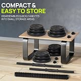 Gallant 20Kg Adjustable Dumbbells Set 2 in 1 Barbell Home Gym Black view 8