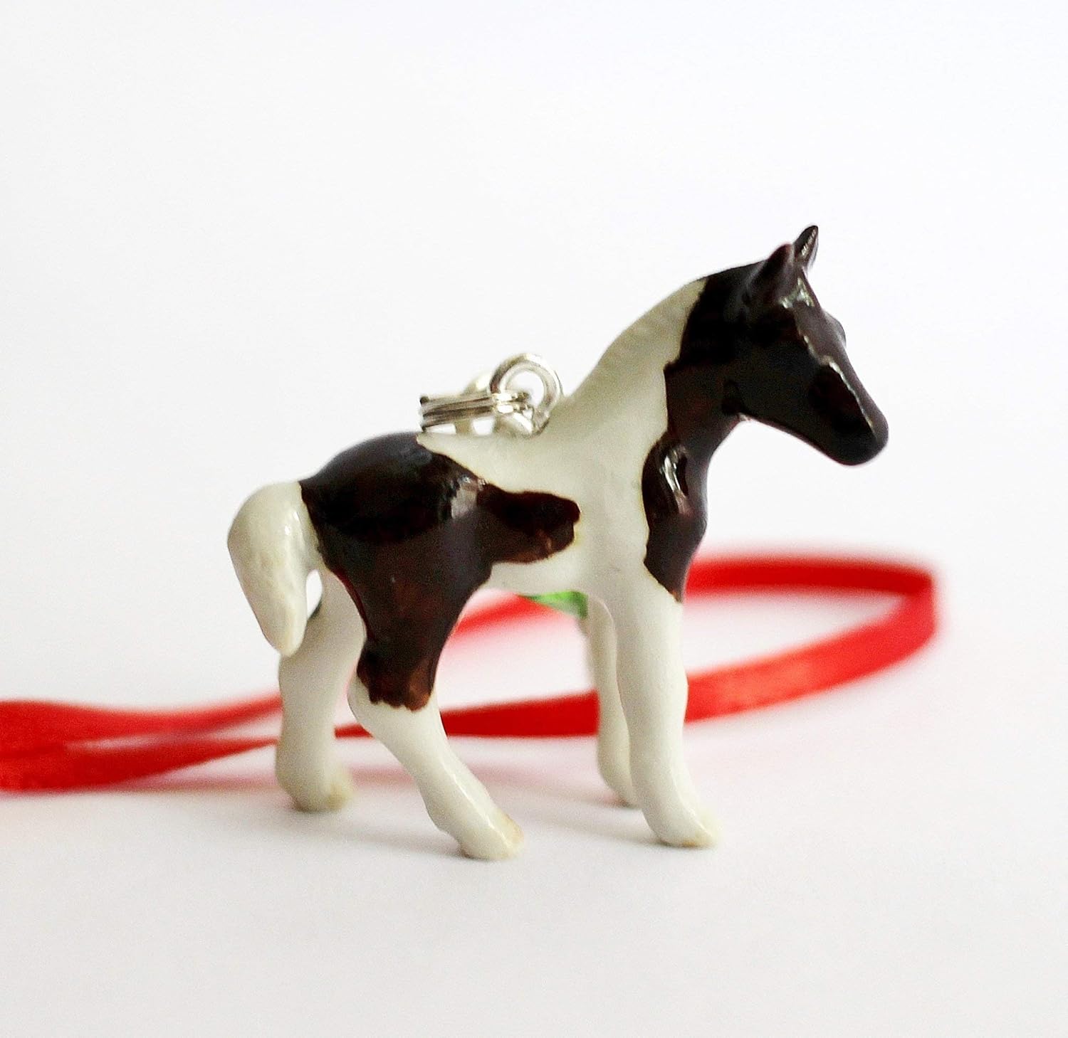 Horse Christmas Ornament Small Pinto Pony Animal Figurine