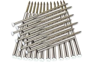 20 Sets Gutter Screws White 3304719PK 7-Inch with Stainless Steel Ferrule Durable Gutter Nails and Spikes Easy-to-Install Sec