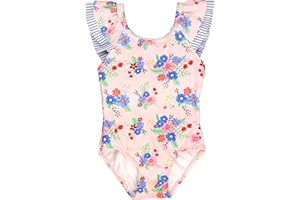 RuffleButts® Baby/Toddler Girls Ruffle Strap One Piece Swimsuit w/UPF 50+ Sun Protection