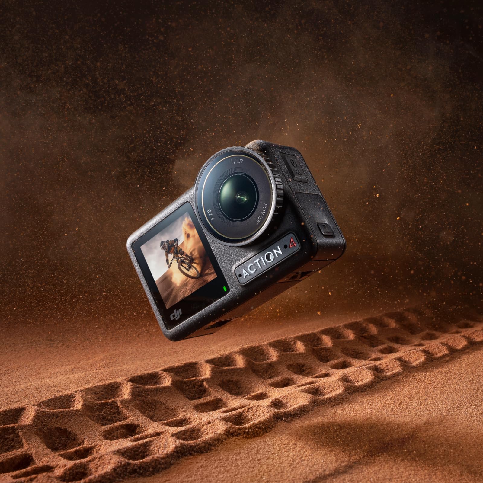 DJI Osmo Action 4 Essential-Combo, 4K/120fps Action Cam mit 1/1,3-Zoll-Sensor, Unterwasserkamera, Atemberaubende Low-Light-Aufnahmen, 10-Bit und D-Log M-Farbleistung, Langlebiger 1.770 mAh Akku 9