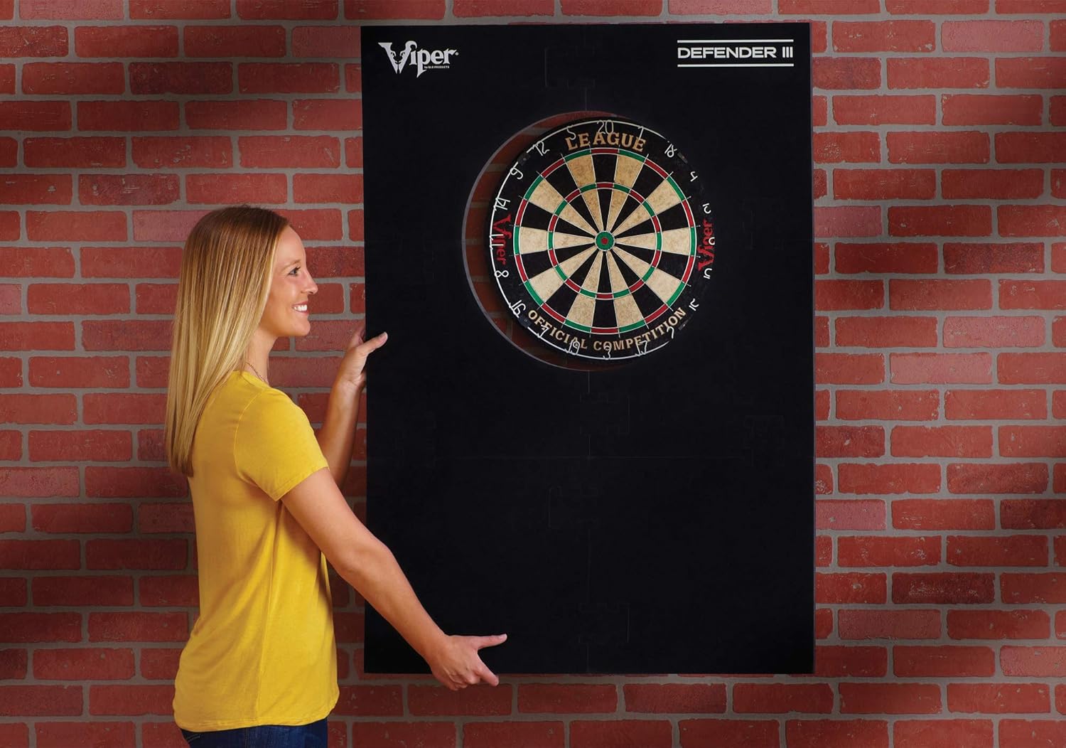Viper Defender III Backboard & Sisal/Bristle Steel Tip Dartboard Bundle: Standard Set (Shot King Dartboard, Defender III Backboard, Edge Throw Line) : Sports & Outdoors