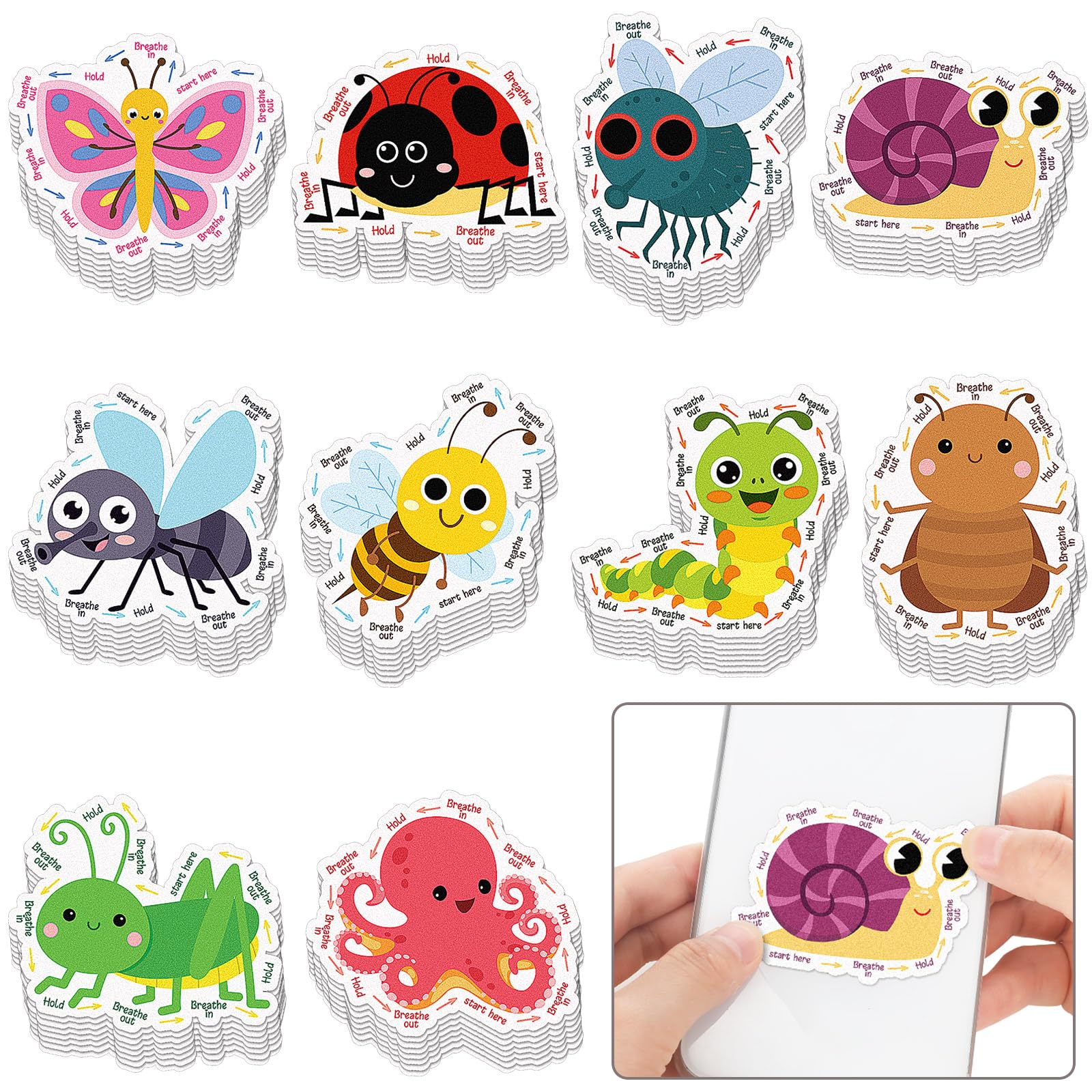80 Pcs Anxiety Sensory Stickers with Inspirational
