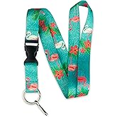 Limeloot Colorful Lanyard for Keys, ID Badges, and Accessories - Premium Lanyard with Quick Release Buckle and Flat Ring.