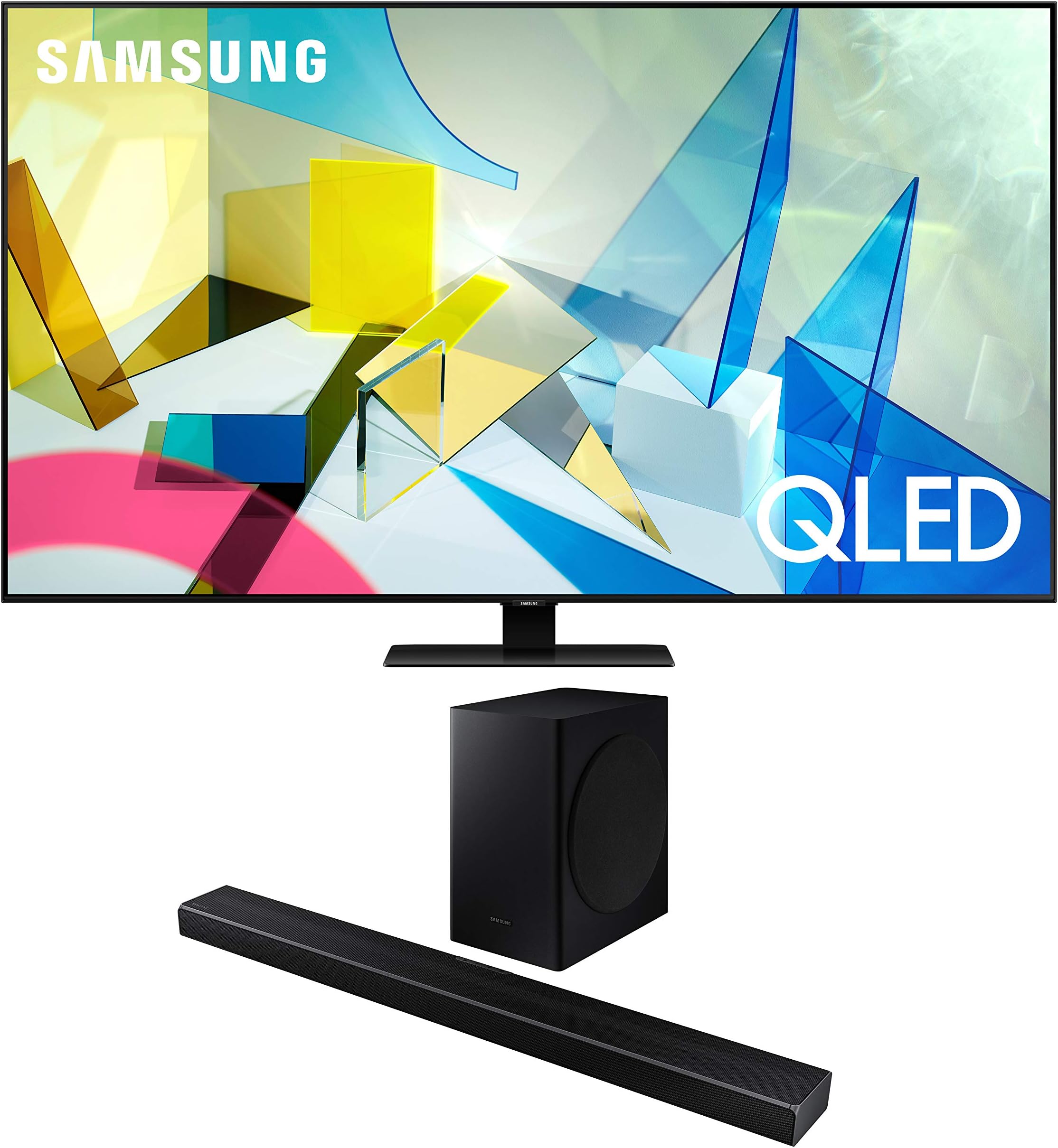 Samsung QN55Q80TA 55" Ultra High Definition Smart 4K QLED Quantum HDR TV with a Samsung HW-Q60T Wireless 5.1 Channel Soundbar and Bluetooth Subwoofer (2020)