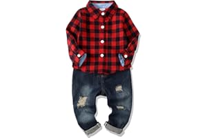 XUANHAO Baby Boy Clothes Infant Toddler Boy Outfits 12 18 24 Months 2T 3T 4T Denim Jeans Boys Fall Winter Clothing Pants Set