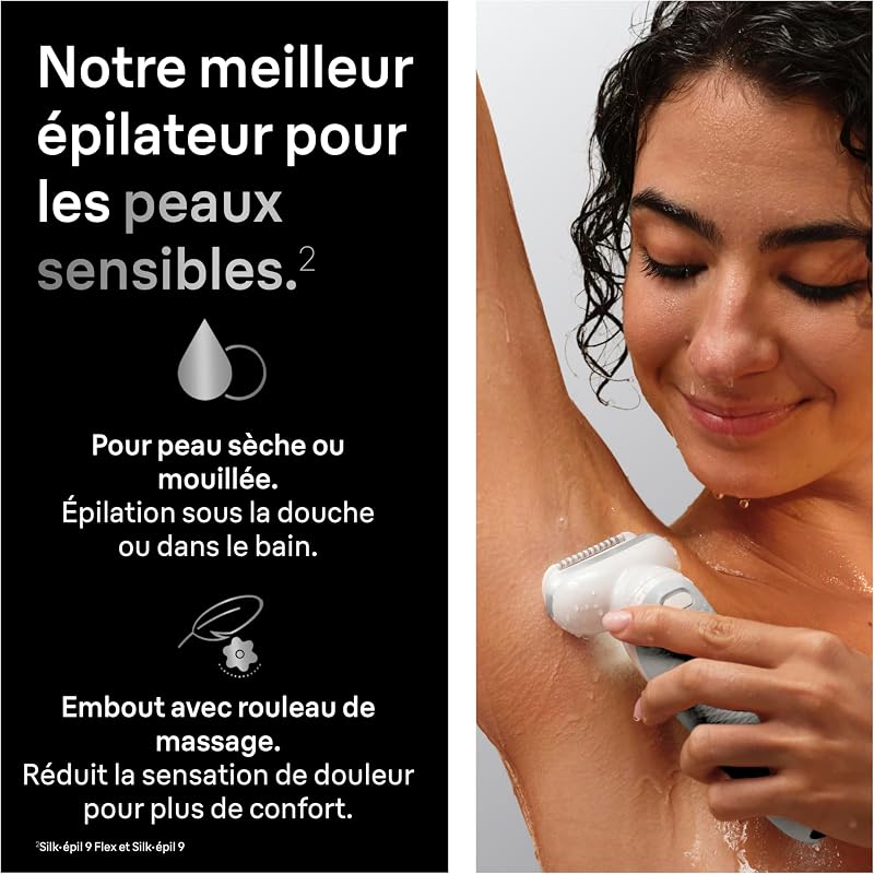 Epilateur Electrique Femme Silk Epil 9, 9-041, Argent