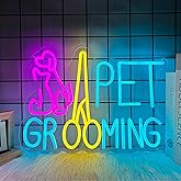 Pet Grooming Neon Sign for Wall Decor,Kids USB Powered Pet Grooming Led Sign, Reusable Pet Grooming Light Up Sign for Boys and Girls, Light Up Sign for Bedroom and Livingroom