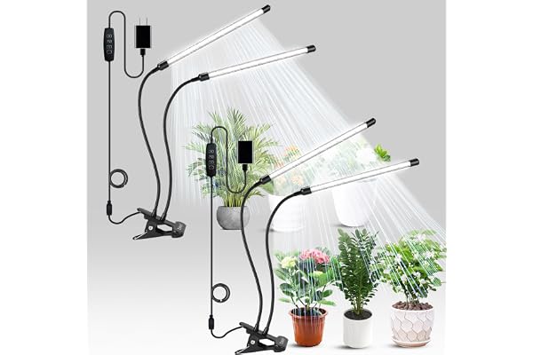 Plant Grow Light for Indoor Plants, Full Spectrum Indoor Grow Light (2 Head 2 Pack)