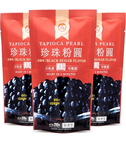 Amazon.com: WuFuYuan Boba Tapioca Pearls, Black Sugar Flavor