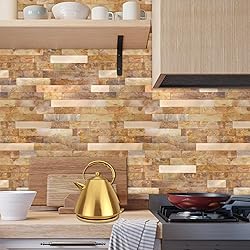 Yipscazo 10 PCS Peel and Stick backsplash PVC
