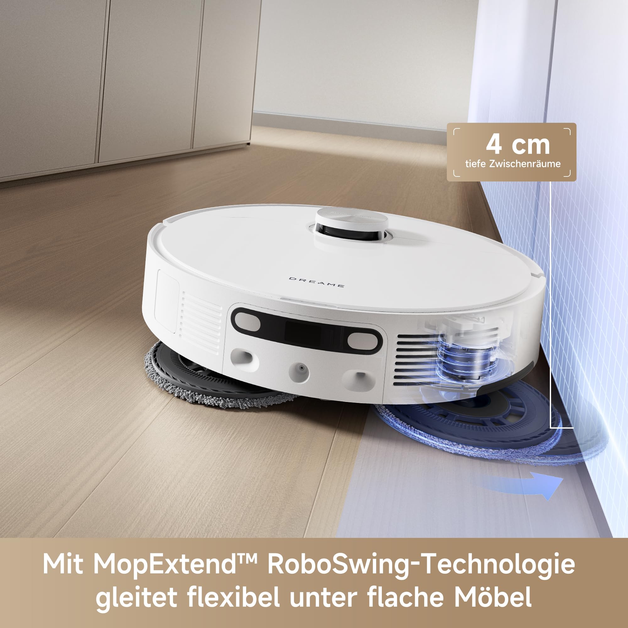 dreame L10s Ultra Gen 2 Saugroboter mit Wischfunktion,MopExtend? RoboSwing-Technologie, 10.000 Pa Vormax?-Saugkraft, Haustiermodus, vollautomatischer Basisstation,vielseitiger Teppichreinigung