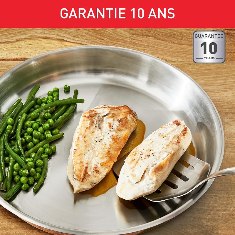 - Duetto On Poêle de qualité supérieure - Base épaisse - 28cm - Inox