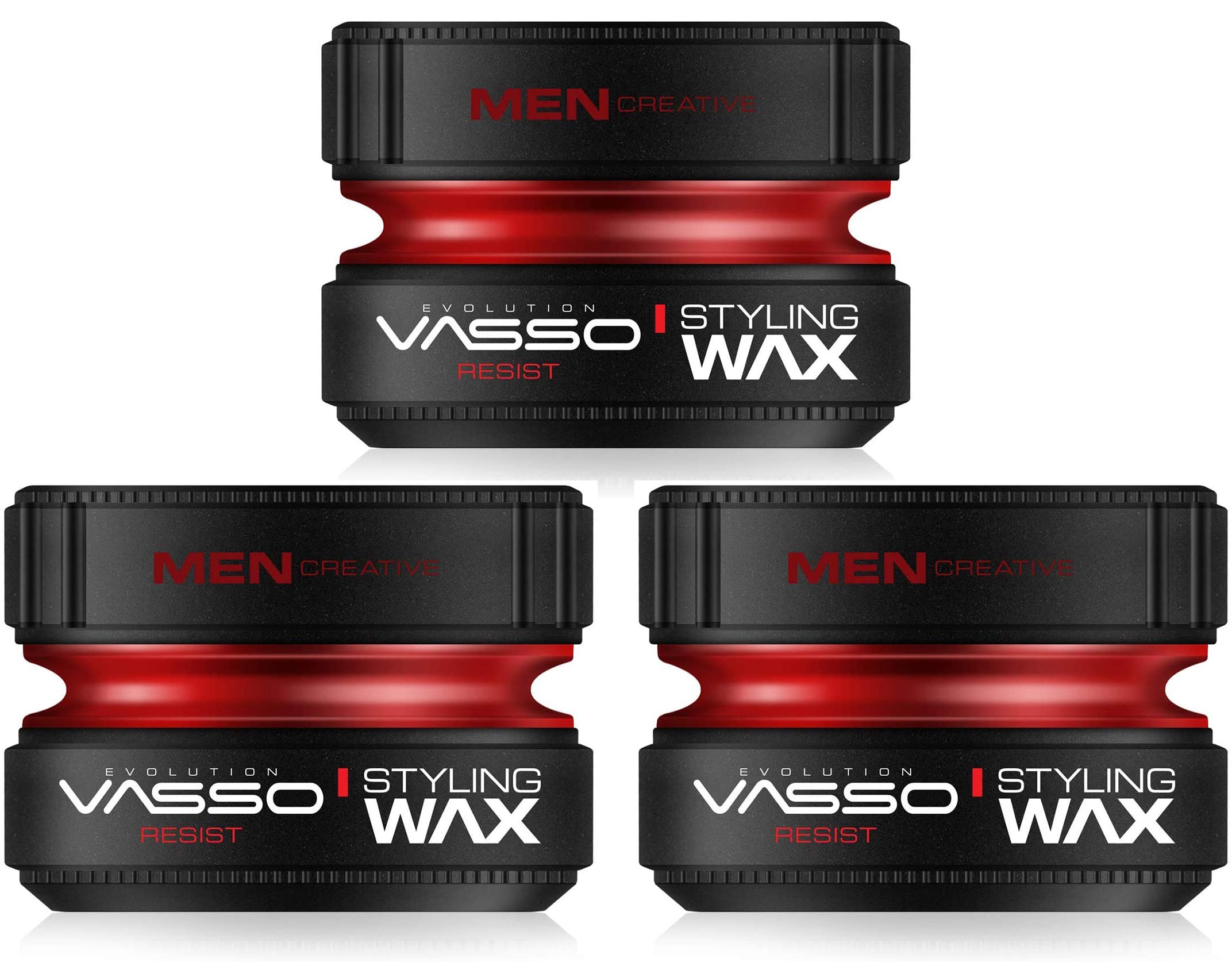 Vasso Evolution Men Women Hair Styling Wax Resist 150ml 3 pcs