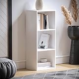 Vida Designs Oxford 3 Tier Cube Bookcase White Wooden Shelving Unit view 6