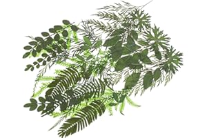 ibasenice Natural Dried Pressed Foliage and Flowers DIY Craft Materials, Mixed Plant Specimen with Green