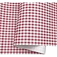 Yifely Red Holiday Gingham Drawer Paper Self-Adhesive Shelf Liner Makeup Cabinet Decor 17.7 Inch by 9.8 Feet