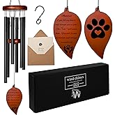 WindsPlay Pet Memorial Wind Chimes For Dogs - 32.5" Pet Remembrance Wind Chime - Dog Memorial Gifts For Loss Of Dog - Prime Bereavement Gift Idea For Loss Of Cat Sympathy Gift - Bereavement Gifts Dogs