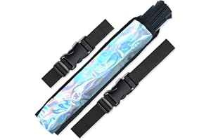 SoJourner Bags Rave Fan Holster - Rave Fan Holder - Rave Festival Accessories | Hand Fan Holder & thigh holster for Rave Essentials Holographic Silver